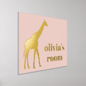 Giraffe Kind - Aangepaste roze Folie - Zaal Folie Afdrukken (Laagn)