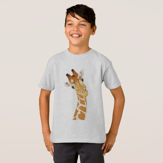 Giraffe Kind T Shirten T-shirt (Voorkant volledig)