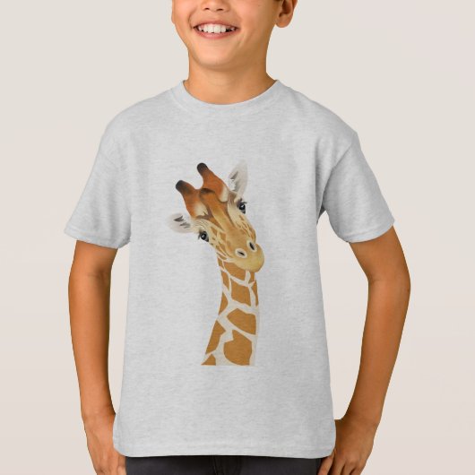 Giraffe Kind T Shirten T-shirt (Voorkant)