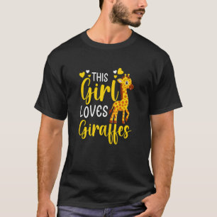 Giraffe Kinder klap dit meisje houdt van Giraffes T-shirt