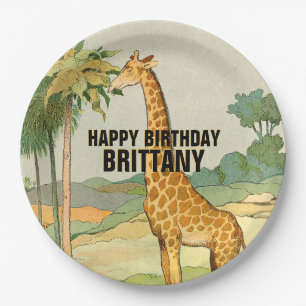 Giraffe Kinderdag Papieren Bordje