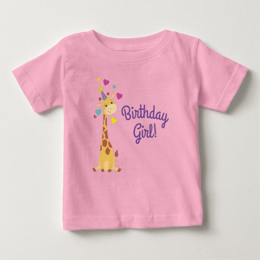 Giraffe kinderen Birthday Girl Party Cute (Voorkant)
