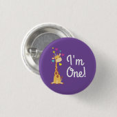 Giraffe Kinderen Birthday Party Cute I'm One Pin Ronde Button 3,2 Cm (Voorkant /achterkant)