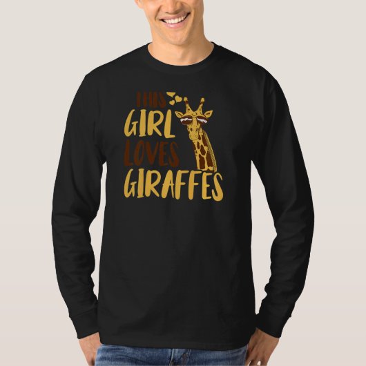 Giraffe Kinderen Dit meisje houdt van Giraffes T-shirt (Voorkant)