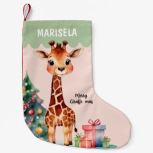 Giraffe Kinderen Kinderen Mooie Roze Aangepaste Na Kleine Kerstsok