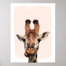 Giraffe-kinderkamer muurdecoratie poster
