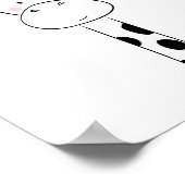 Giraffe-kinderkamerprint zwart-wit moderne dierent poster (Hoek)