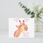 Giraffe Kiss, gemist Briefkaart (Staand voorkant)