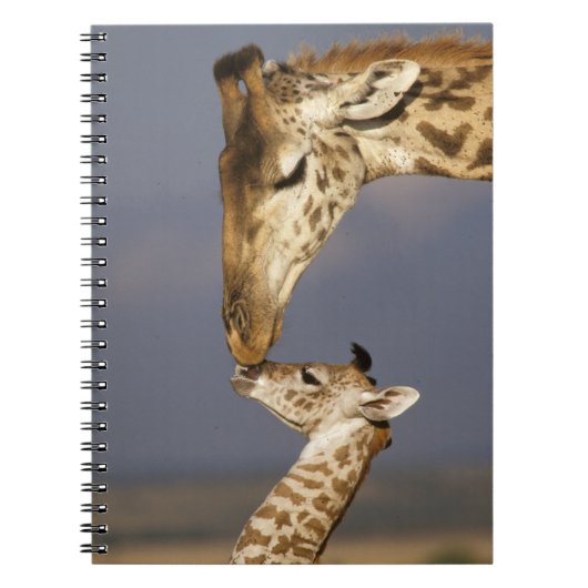 Giraffe KissingBaby Giraffe Notitieboek (Voorkant)