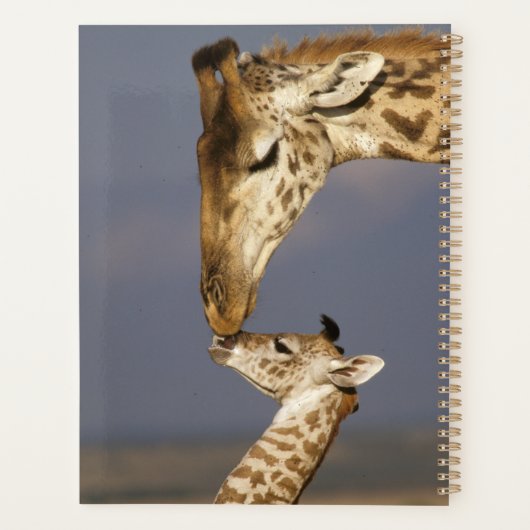 Giraffe KissingBaby Giraffe Planner (Achterkant)
