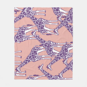 Giraffe Kleurrijke Vlekken Safari Illustratie Fleece Deken