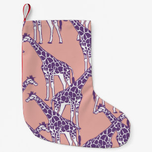 Giraffe Kleurrijke Vlekken Safari Illustratie Kleine Kerstsok