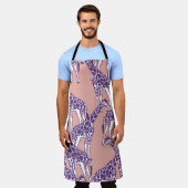 Giraffe Kleurrijke Vlekken  Safari Illustratie Schort (Gedragen)