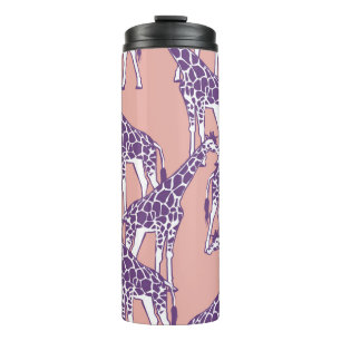 Giraffe Kleurrijke Vlekken  Safari Illustratie Thermosbeker