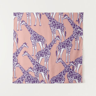 Giraffe Kleurrijke Vlekken Safari Illustratie Wandkleed
