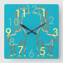 Giraffe Klok Vun Cute Animals Moderne Artsy Gift 5