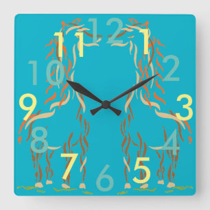 Giraffe Klok Vun Cute Animals Moderne Artsy Gift 5