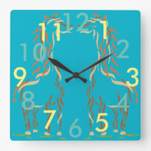 Giraffe Klok Vun Cute Animals Moderne Artsy Gift 5