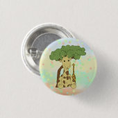 Giraffe knop ronde button 3,2 cm (Voorkant /achterkant)