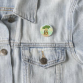 Giraffe knop ronde button 3,2 cm (In situ)