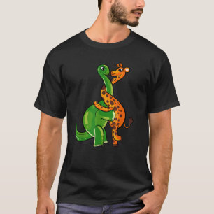 Giraffe knuffelen dinosaurus cadeau voor vrouwen M T-shirt