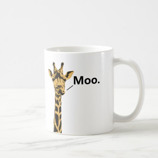 Giraffe Koe Grappige Mok (Rechts)