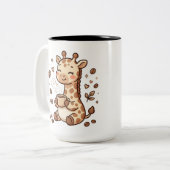Giraffe Koffie Slurpend Mok (Voorkant links)
