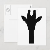 Giraffe kop briefkaart (Voorkant / Achterkant)