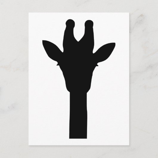 Giraffe kop briefkaart (Voorkant)