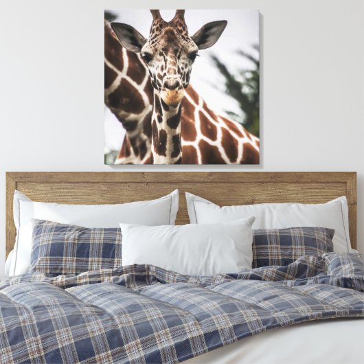 Giraffe kop Giraffe print Afrikaans dier (Insitu (Slaapkamer))