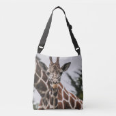Giraffe kop Giraffe print Afrikaans dier Crossbody Tas (Voorkant)