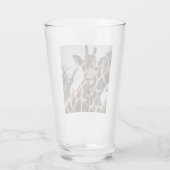 Giraffe kop Giraffe print Afrikaans dier Glas (Achterkant)