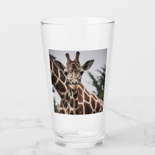Giraffe kop Giraffe print Afrikaans dier Glas (Voorkant)
