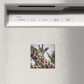 Giraffe kop Giraffe print Afrikaans dier Magneet (Insitu (Vaatwasser))