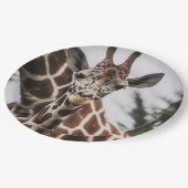 Giraffe kop Giraffe print Afrikaans dier Papieren Bordje (Gekanteld)