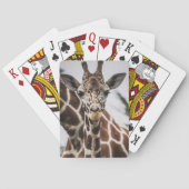 Giraffe kop Giraffe print Afrikaans dier Pokerkaarten (Achterkant)