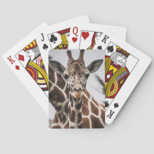 Giraffe kop Giraffe print Afrikaans dier Pokerkaarten