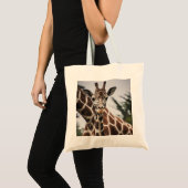 Giraffe kop Giraffe print Afrikaans dier Tote Bag (Voorkant (product))