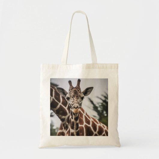 Giraffe kop Giraffe print Afrikaans dier Tote Bag (Voorkant)