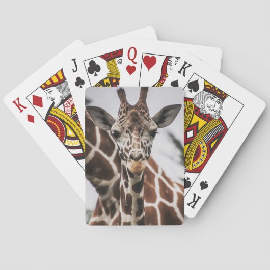 Giraffe kop Giraffe vacht print Afrikaans dier Pokerkaarten (Achterkant)