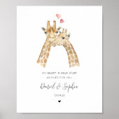 Giraffe Koppel Poster (Voorkant)