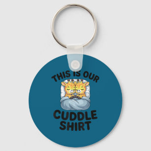 Giraffe Koppel Schattig Liefde Dit Is Onze Knuffel Sleutelhanger