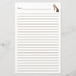 Giraffe koppen Betonstaal Briefpapier
