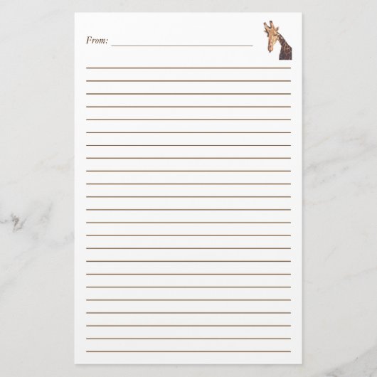 Giraffe koppen Betonstaal Briefpapier (Voorkant)