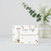 Giraffe-kraam Boho-babyshower Luierspel Informatiekaartje (Staand voorkant)
