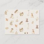 Giraffe-kraam Boho-babyshower Luierspel Informatiekaartje (Achterkant)