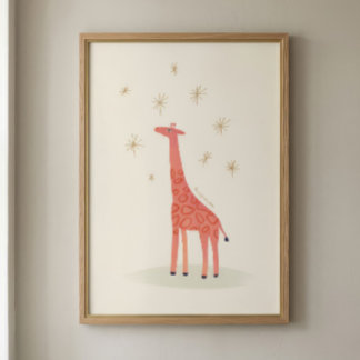 Giraffe-kraam Kunstprint | Kinderkamer Decoratie Foto Afdruk