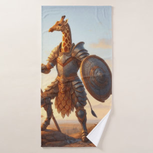 Giraffe krijger badhanddoek