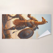 Giraffe krijger badhanddoek (Badhanddoek)