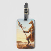Giraffe krijger bagagelabel (Voorkant (verticaal))